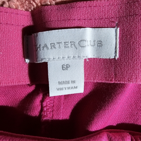 NWT Charter Club Preppy Pink Pants 6P - Picture 3 of 10